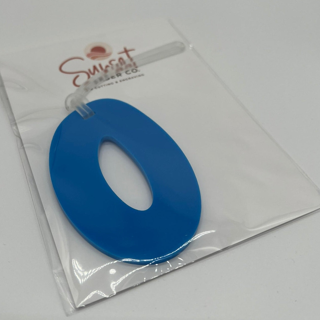 Blue Letter O Bag Tag