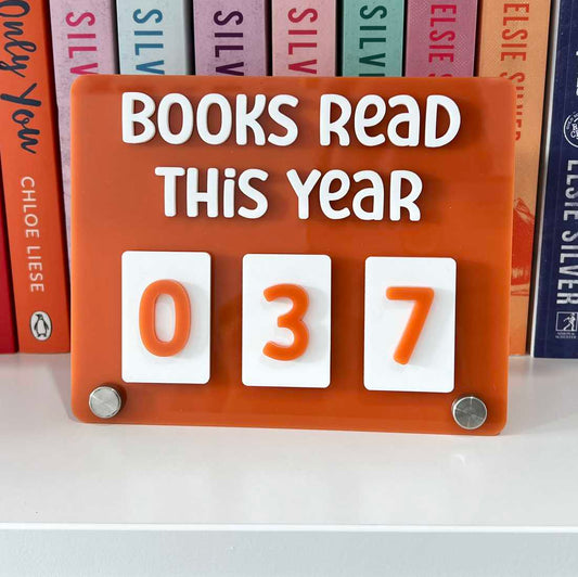 Books Read Tracker Display Sign