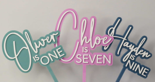 Script Cake Topper