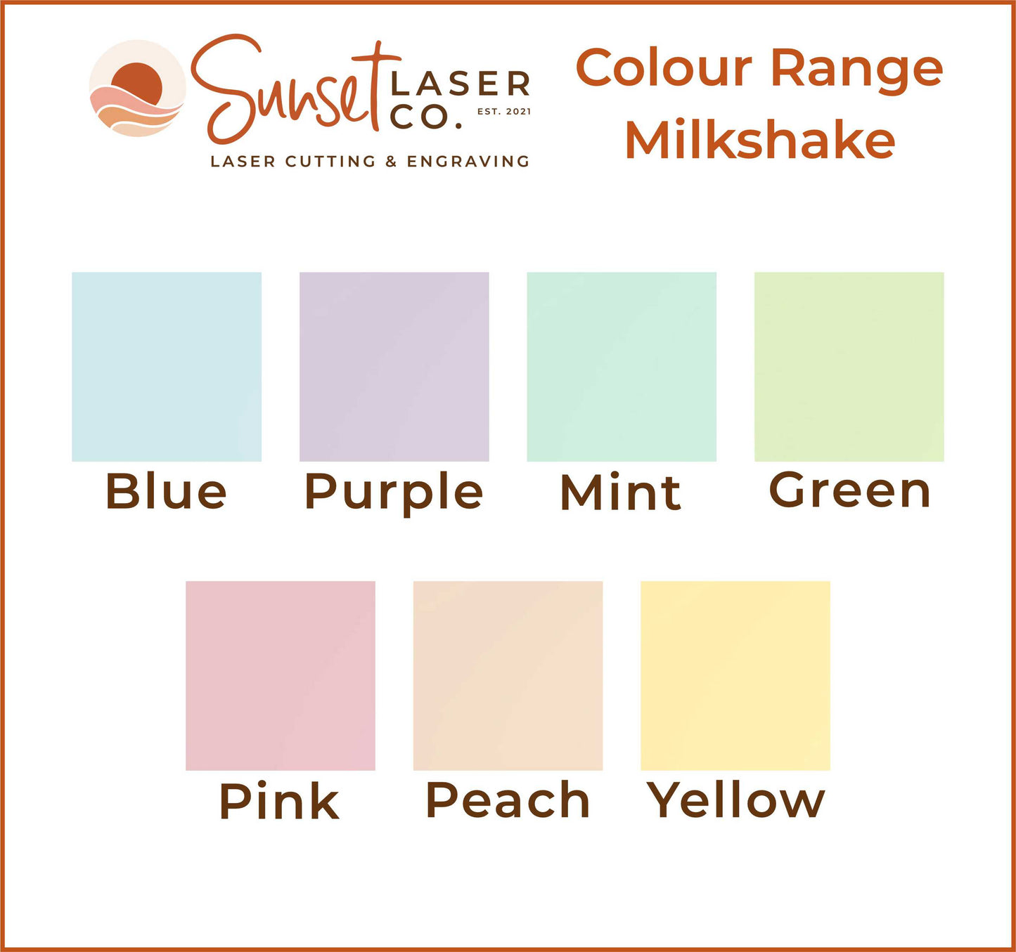 Custom Kids Art Display Fridge Magnet Colour Range Milkshake Options