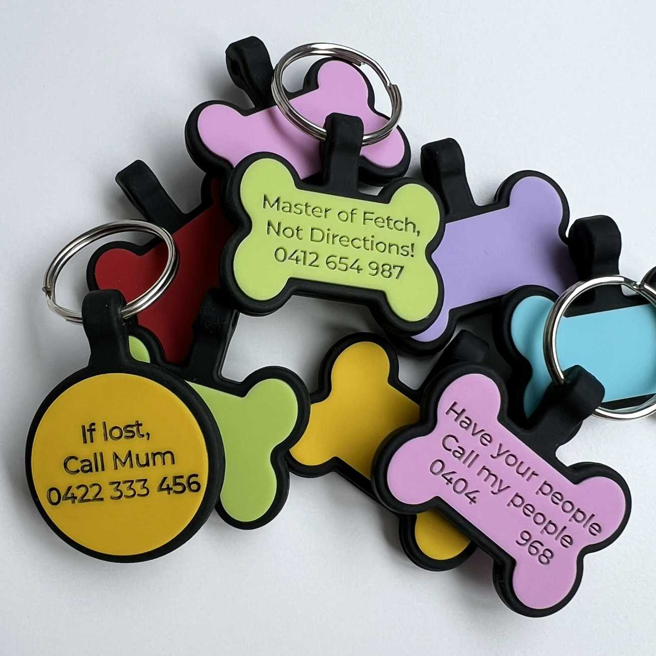 Silicone Pet Tag - Bone