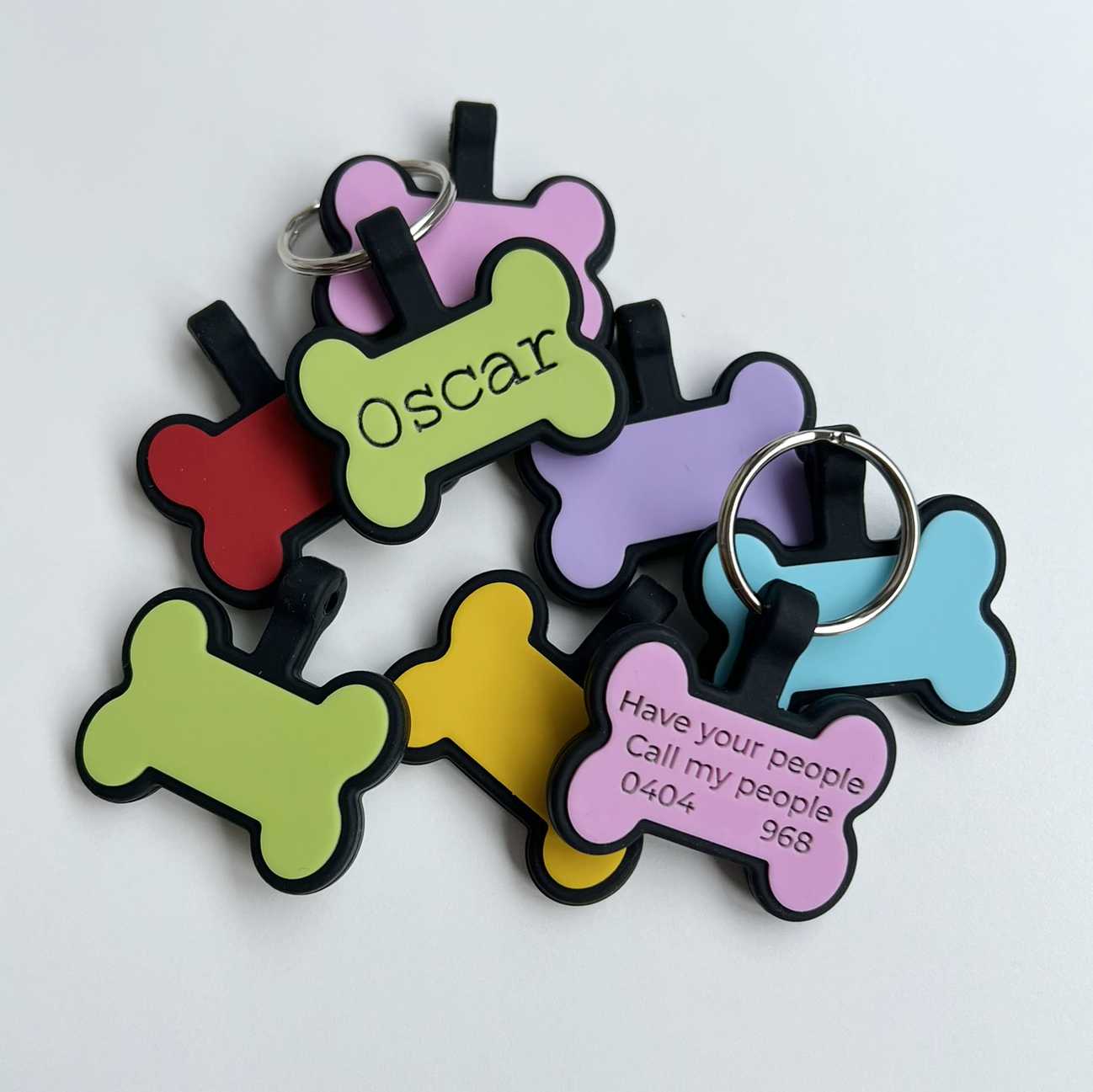Silicone Pet Tag - Bone