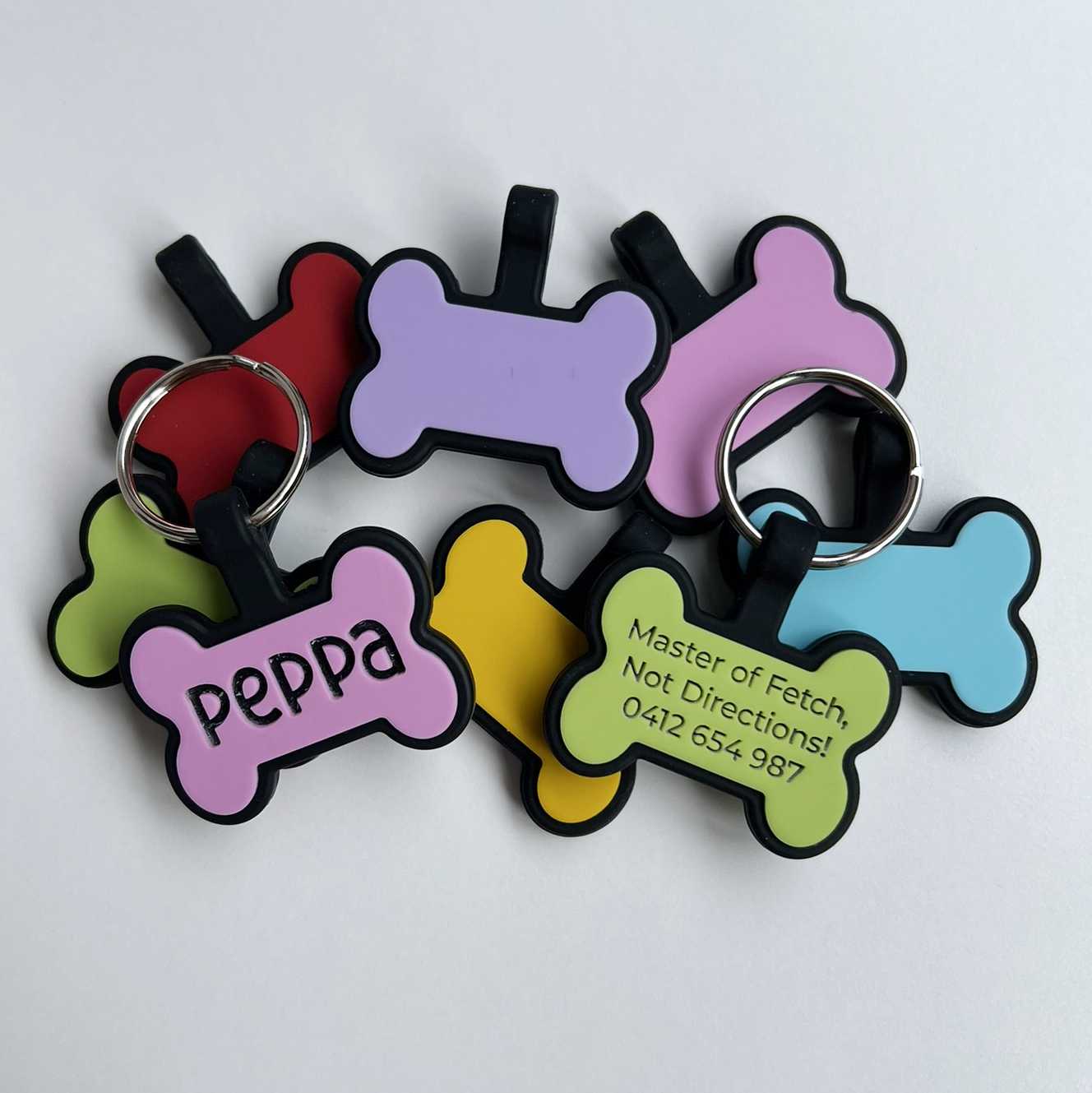Silicone Pet Tag - Bone