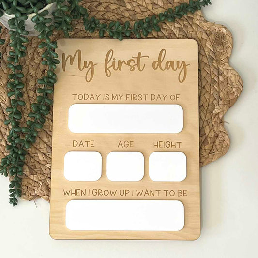 My First & Last Day Board - Double Sided