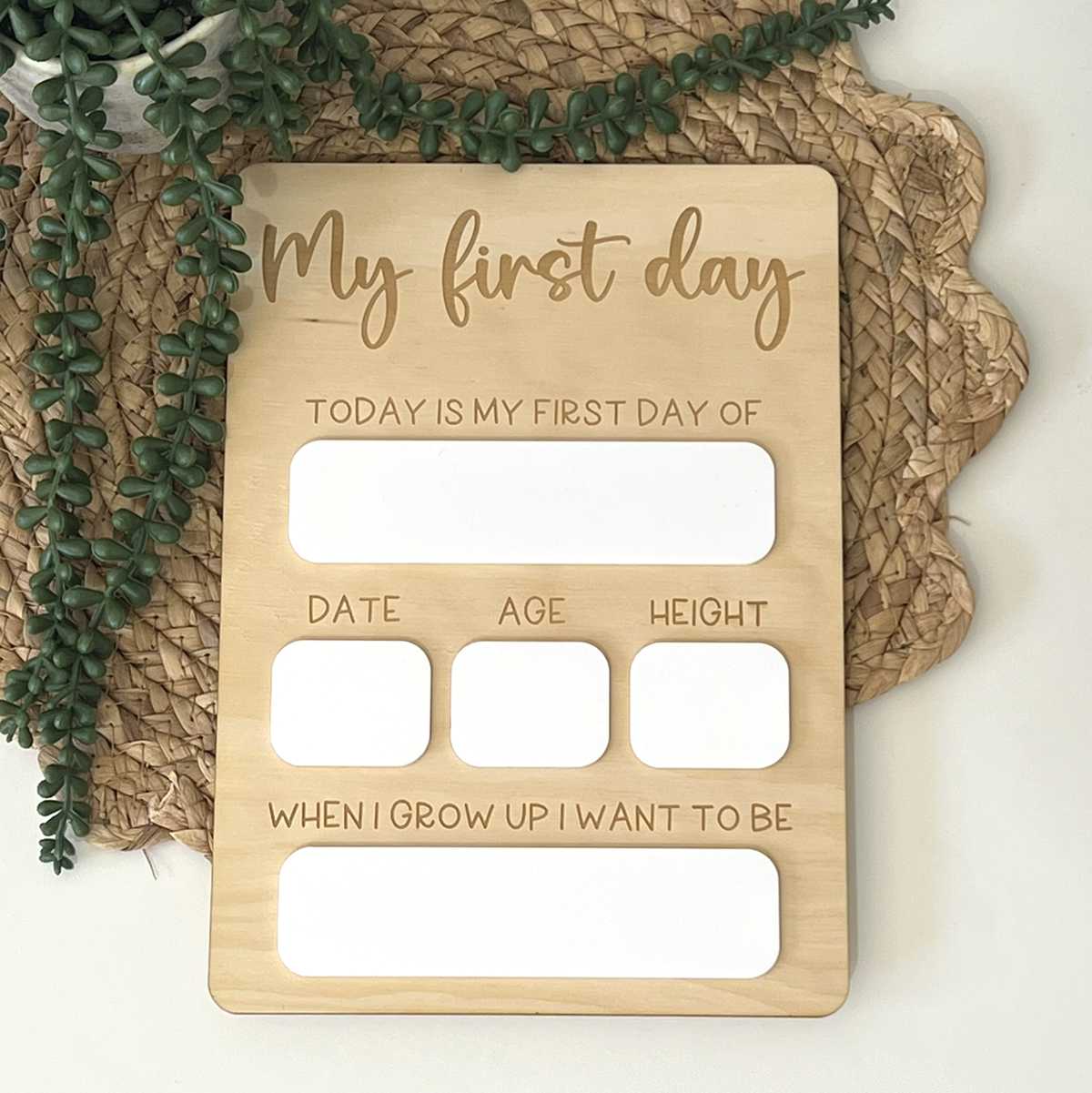 My First Day Board
