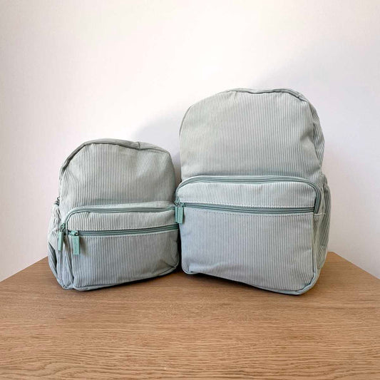 Personalised Corduroy Backpack - Large Green