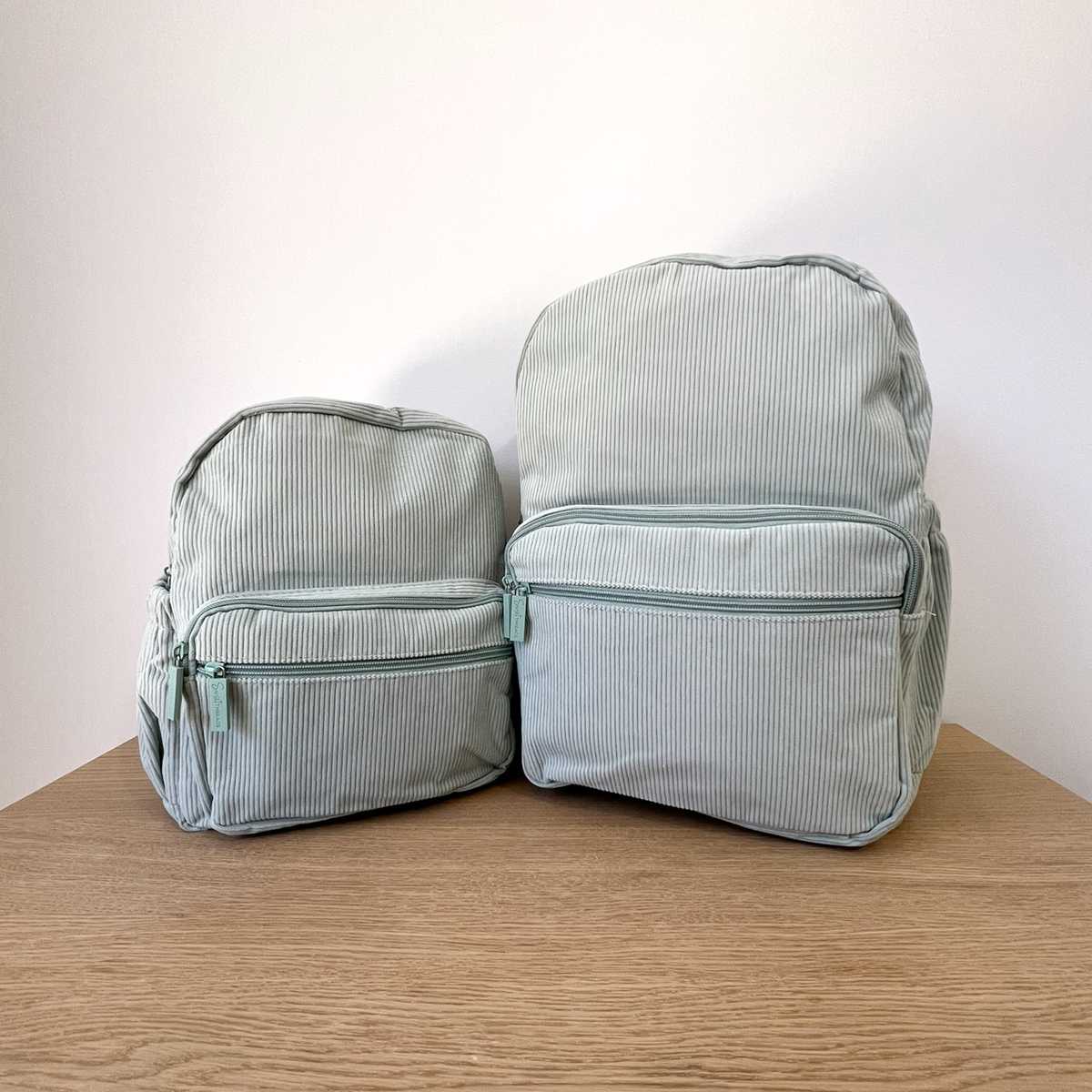 Personalised Corduroy Backpack - Small Green