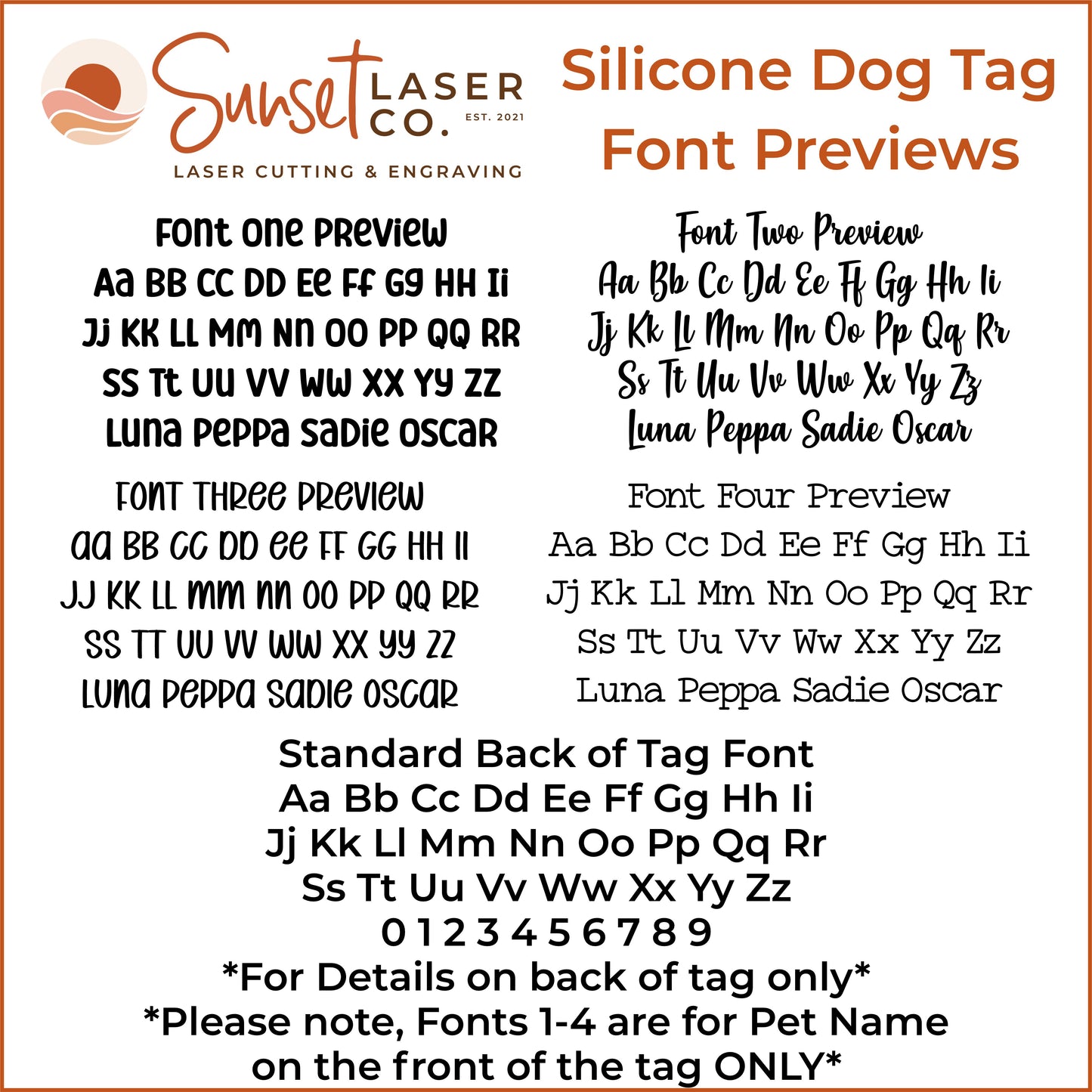 Silicone Pet Tag - Bone