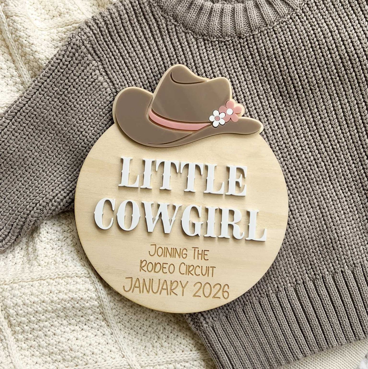 Western Pregnancy Announcement Cowgirl