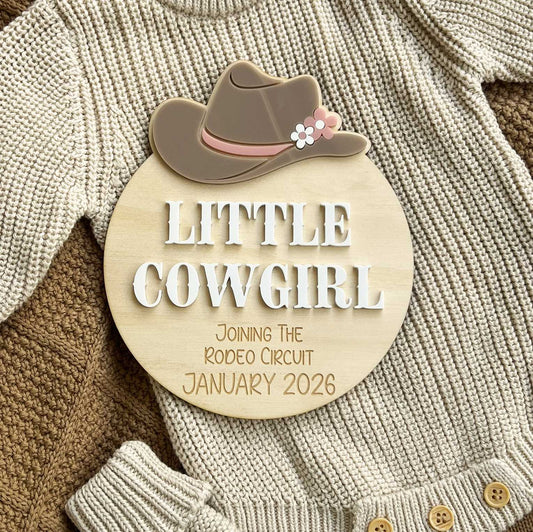 Western Pregnancy Announcement Cowgirl