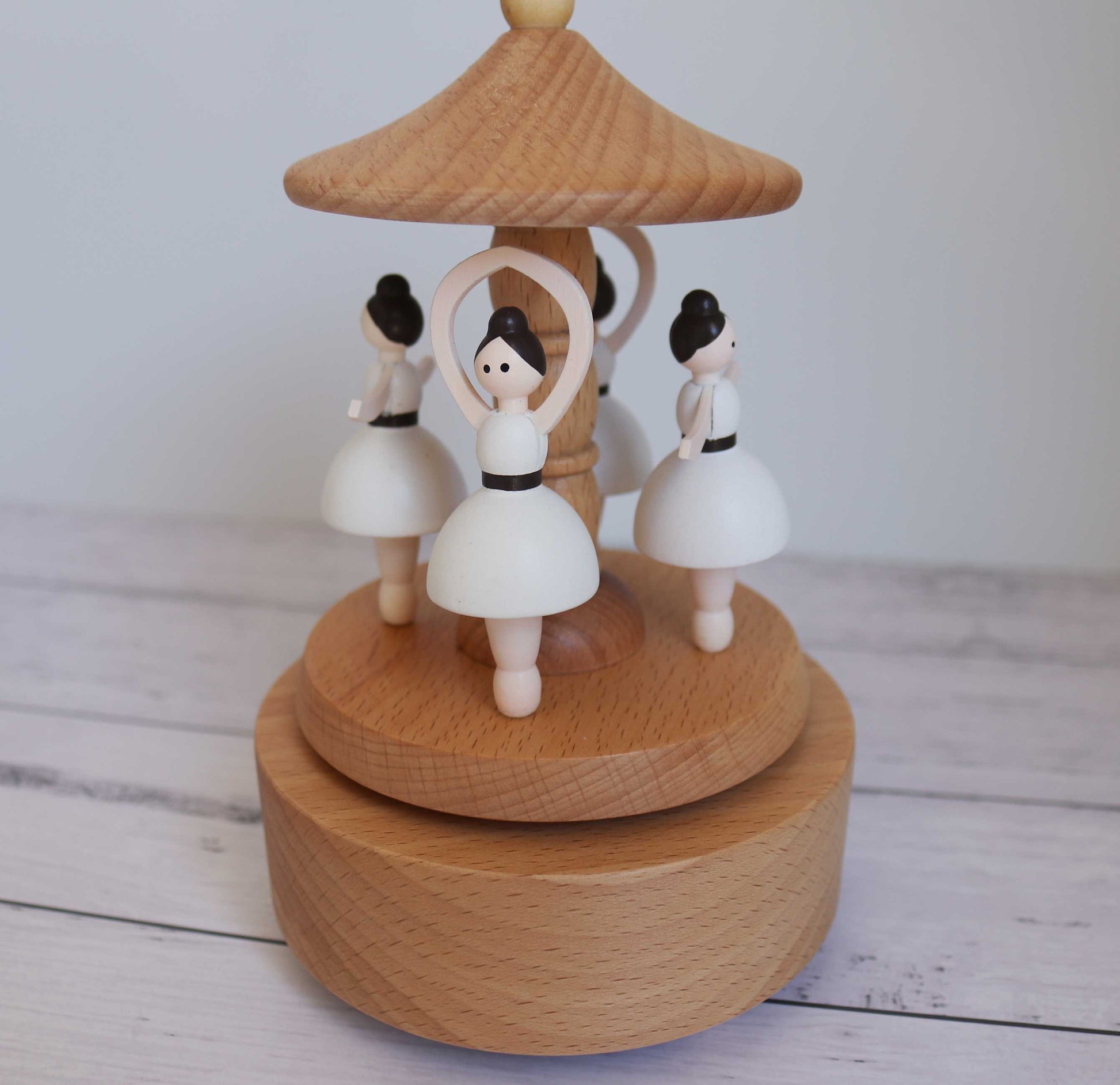 Personalised Wooden Ballerina Musical Carousel