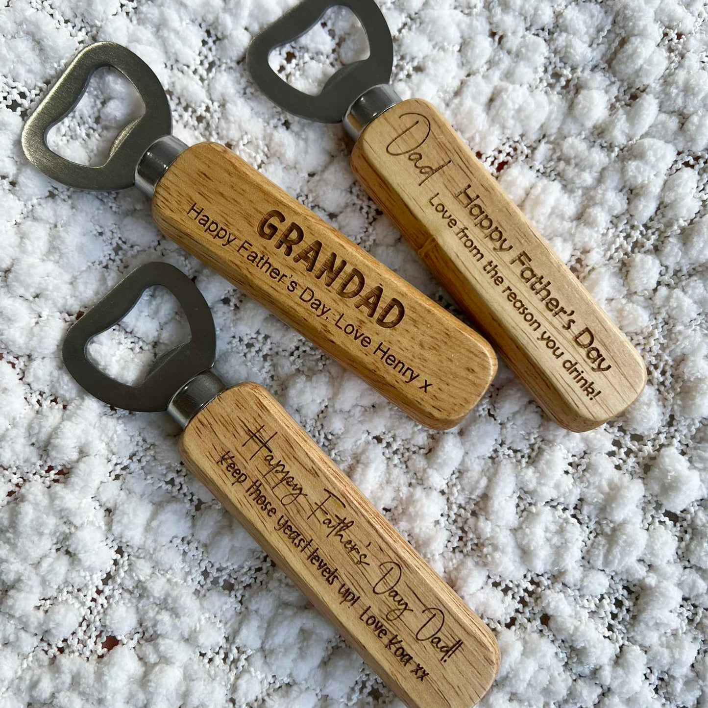 Custom Father's Day Gift Wooden Bottle Opener