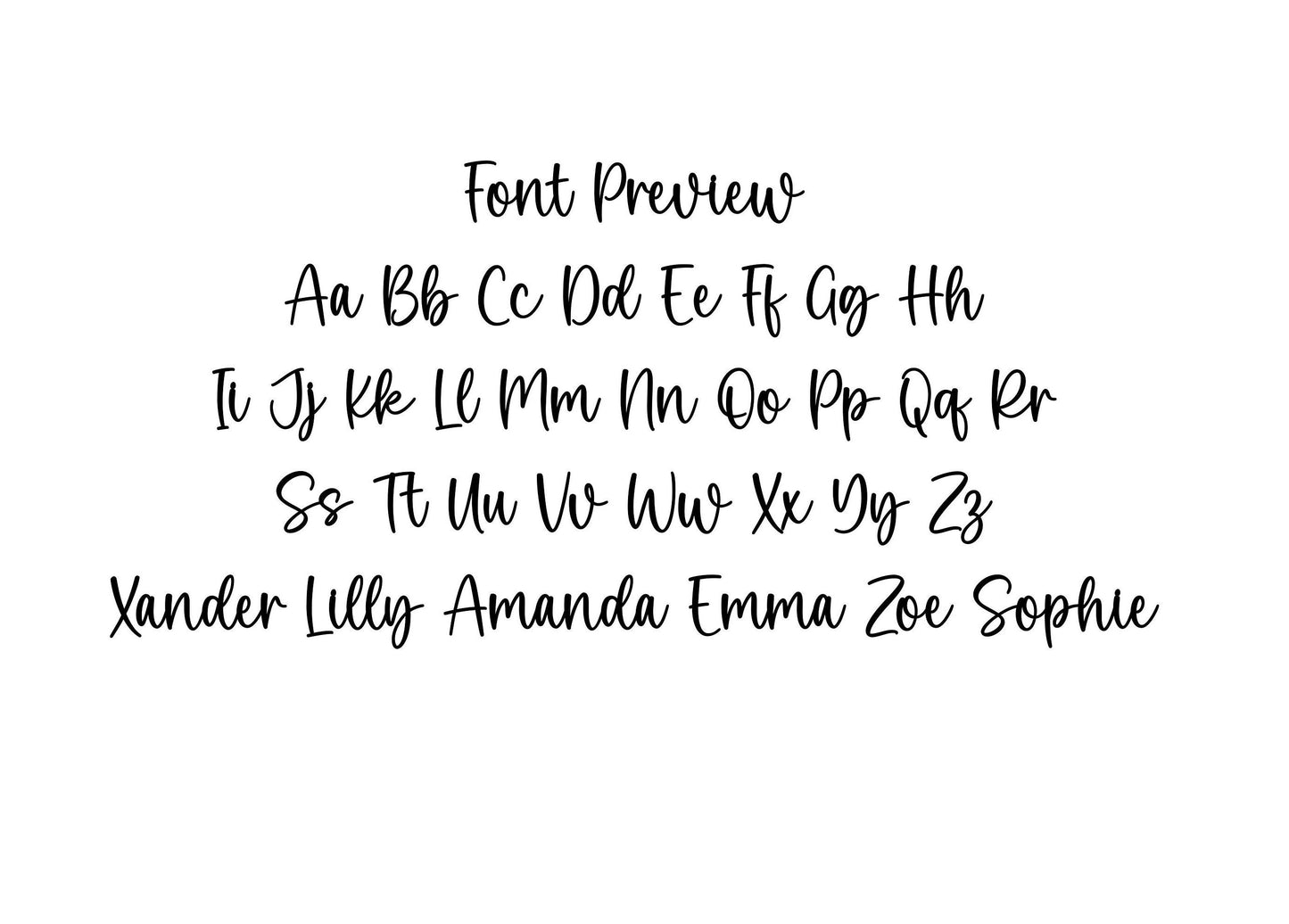 Personalised wooden baby name announcement plaque font preview