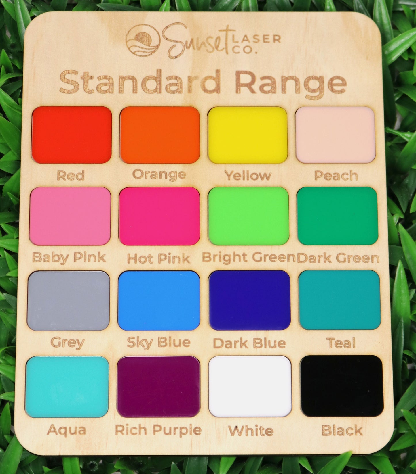 Personalised wooden baby name announcement plaque standard colour range