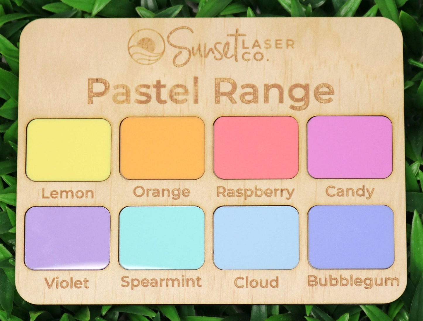Personalised wooden baby name announcement plaque pastel colour range