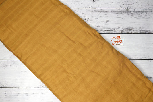 Mustard Bamboo Cotton Muslin Wrap