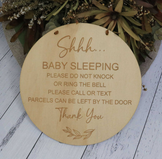 Shhh Baby Sleeping Sign