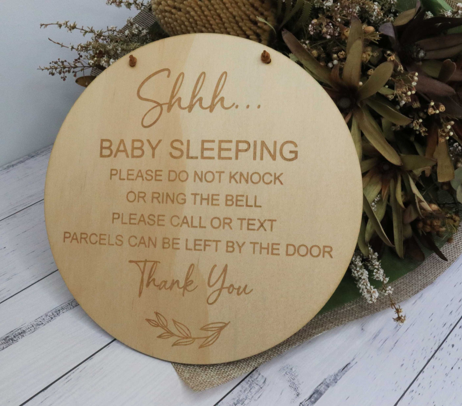 Shhh Baby Sleeping Sign