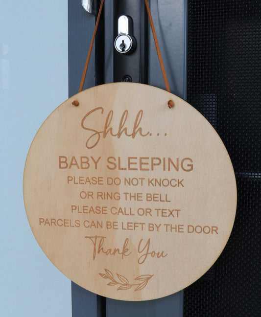 Shhh Baby Sleeping Sign