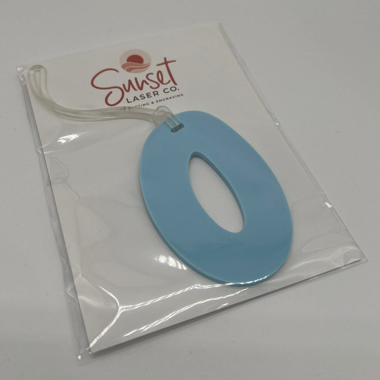 Blue Letter O Bag Tag