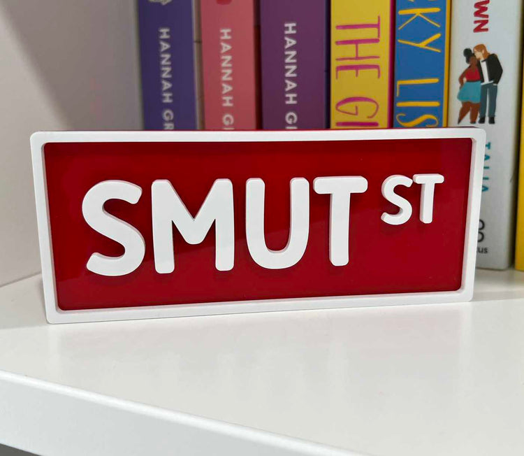 Bookish Street Sign - Smut St