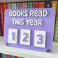 Books Read Tracker Display Sign