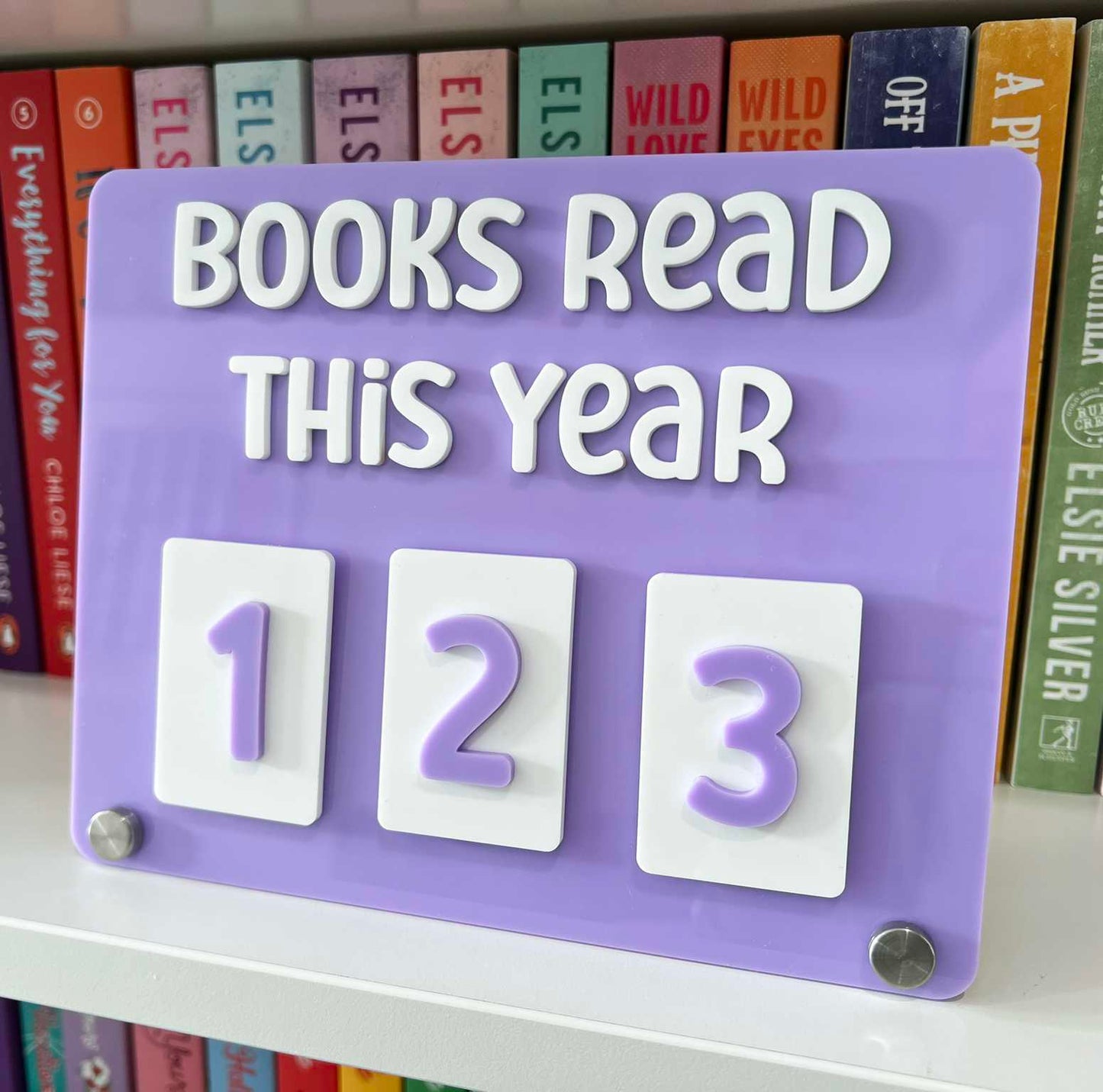 Books Read Tracker Display Sign