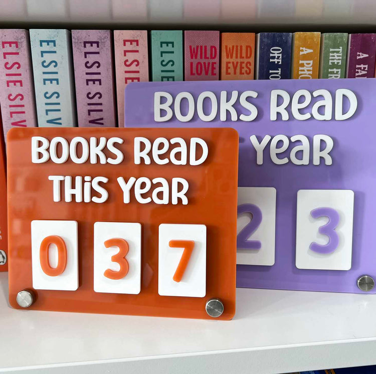 Books Read Tracker Display Sign