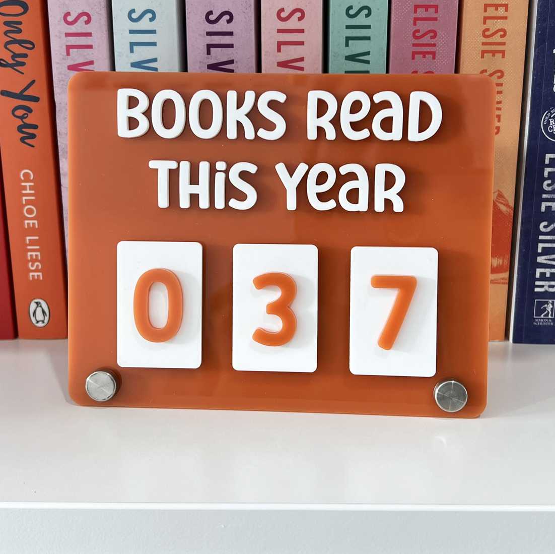 Books Read Tracker Display Sign