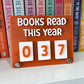 Books Read Tracker Display Sign
