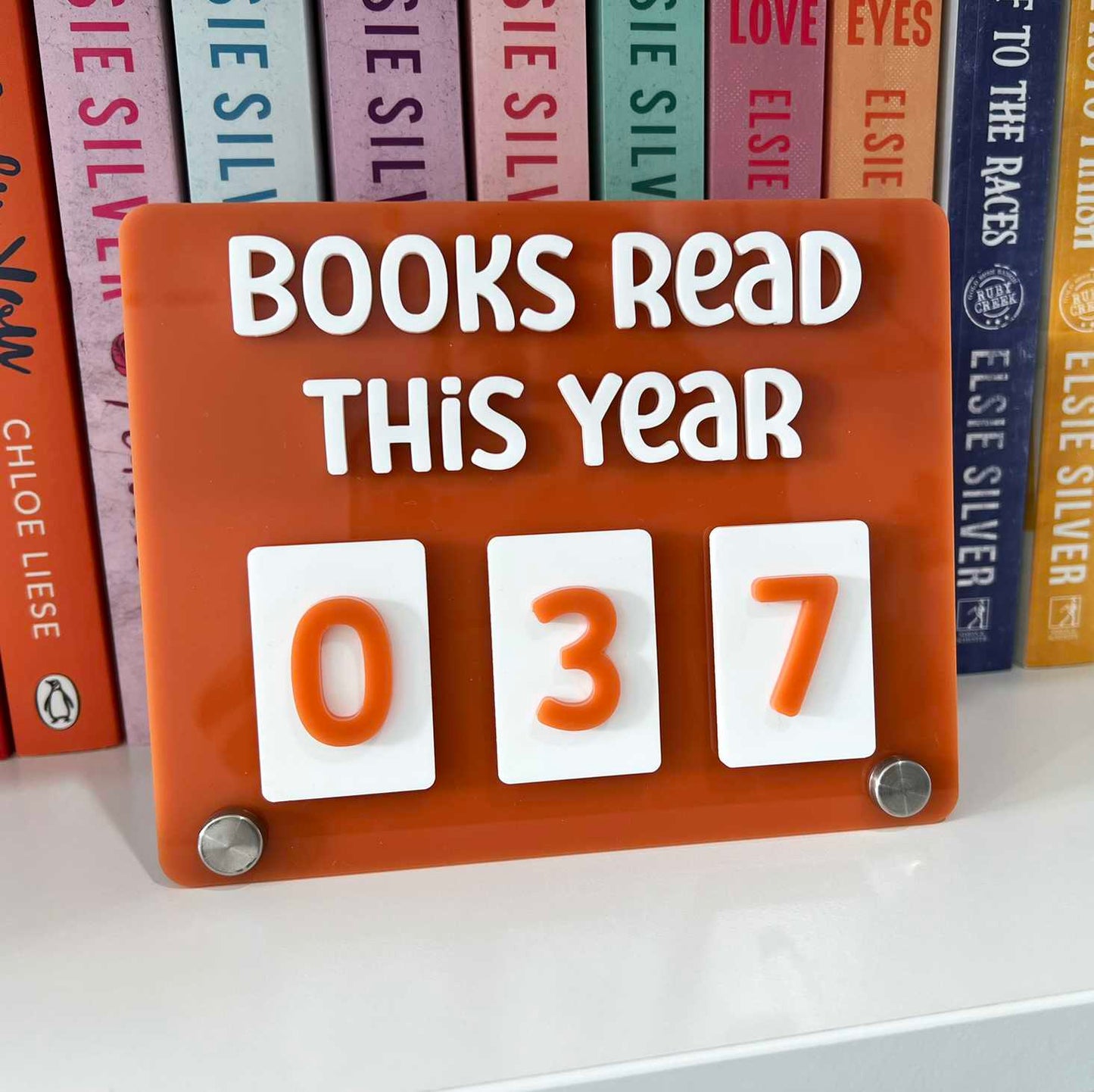 Books Read Tracker Display Sign