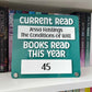 Book Tracker Display Sign
