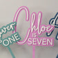 Script Cake Topper