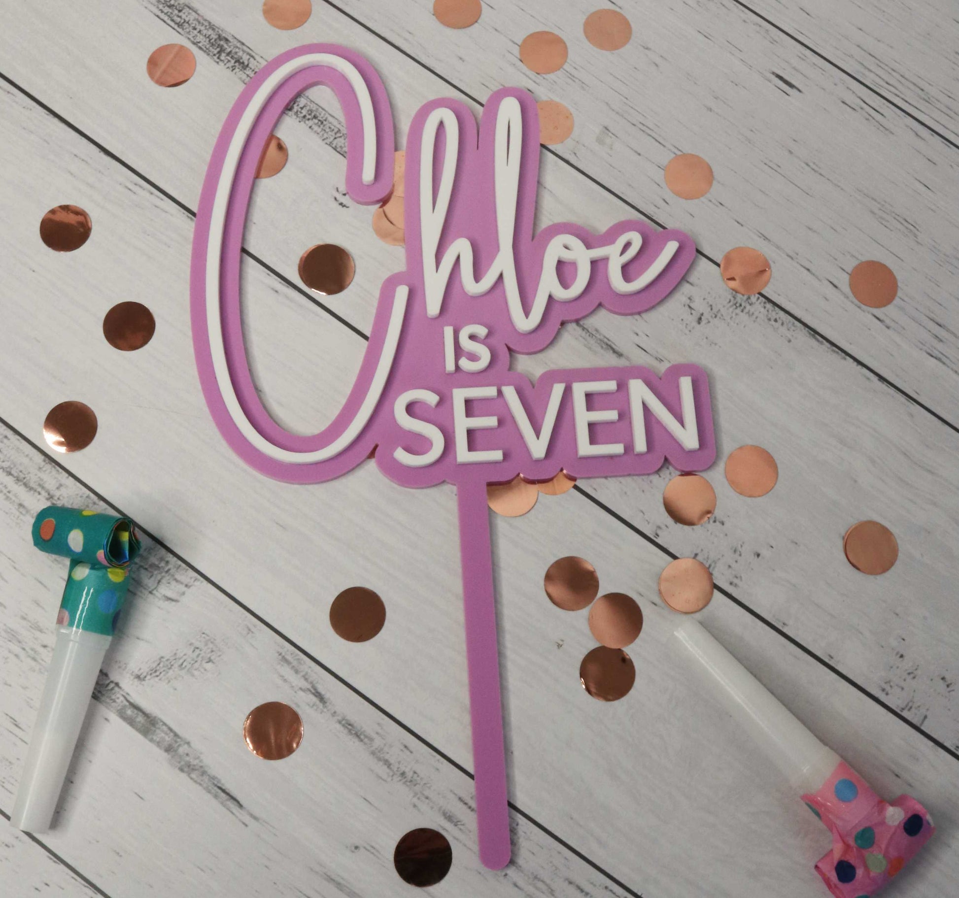 Script Cake Topper