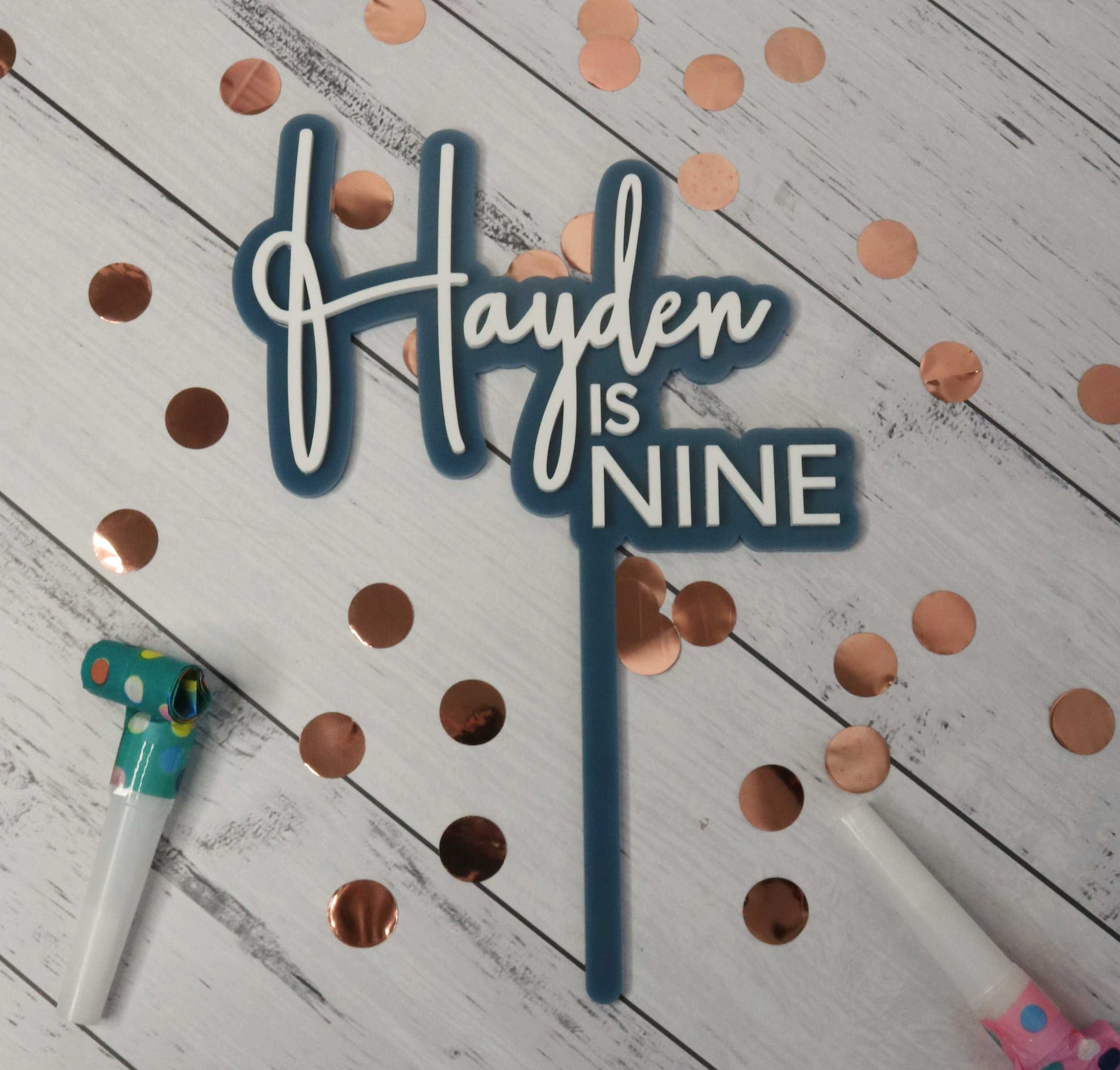 Script Cake Topper