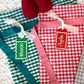 Gingham Santa Sack with Custom Name Tag