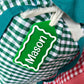 Gingham Santa Sack with Custom Name Tag