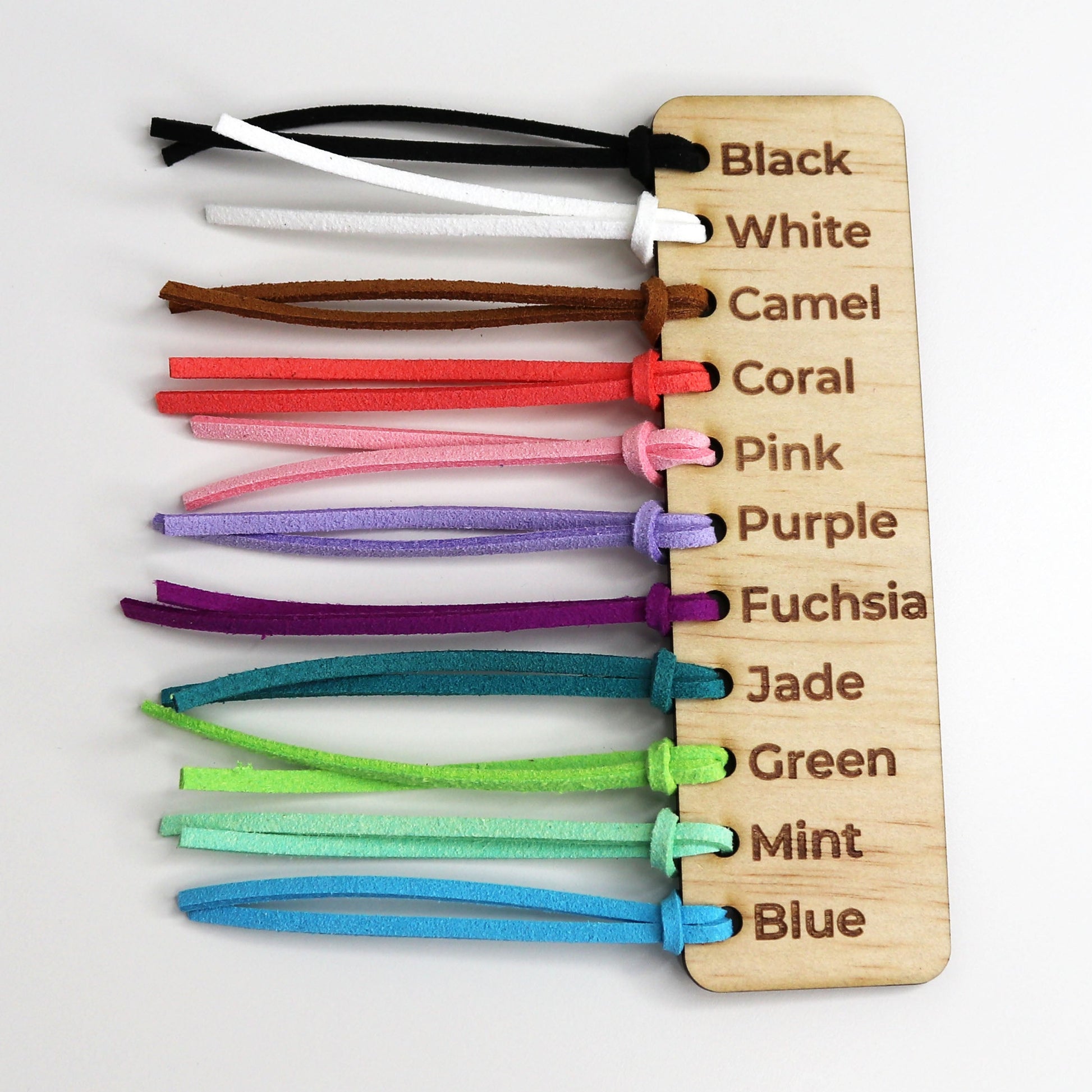 Faux Suede Ornament Hanger Colour Chart