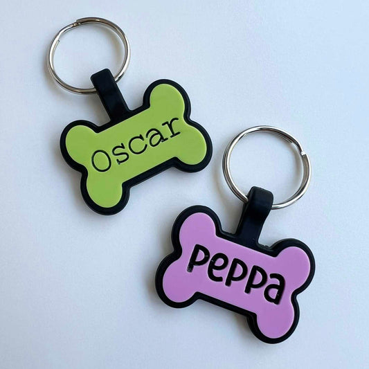 Silicone Pet Tag - Bone