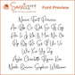 My First Haircut Wooden Keepsake Box Font Preview