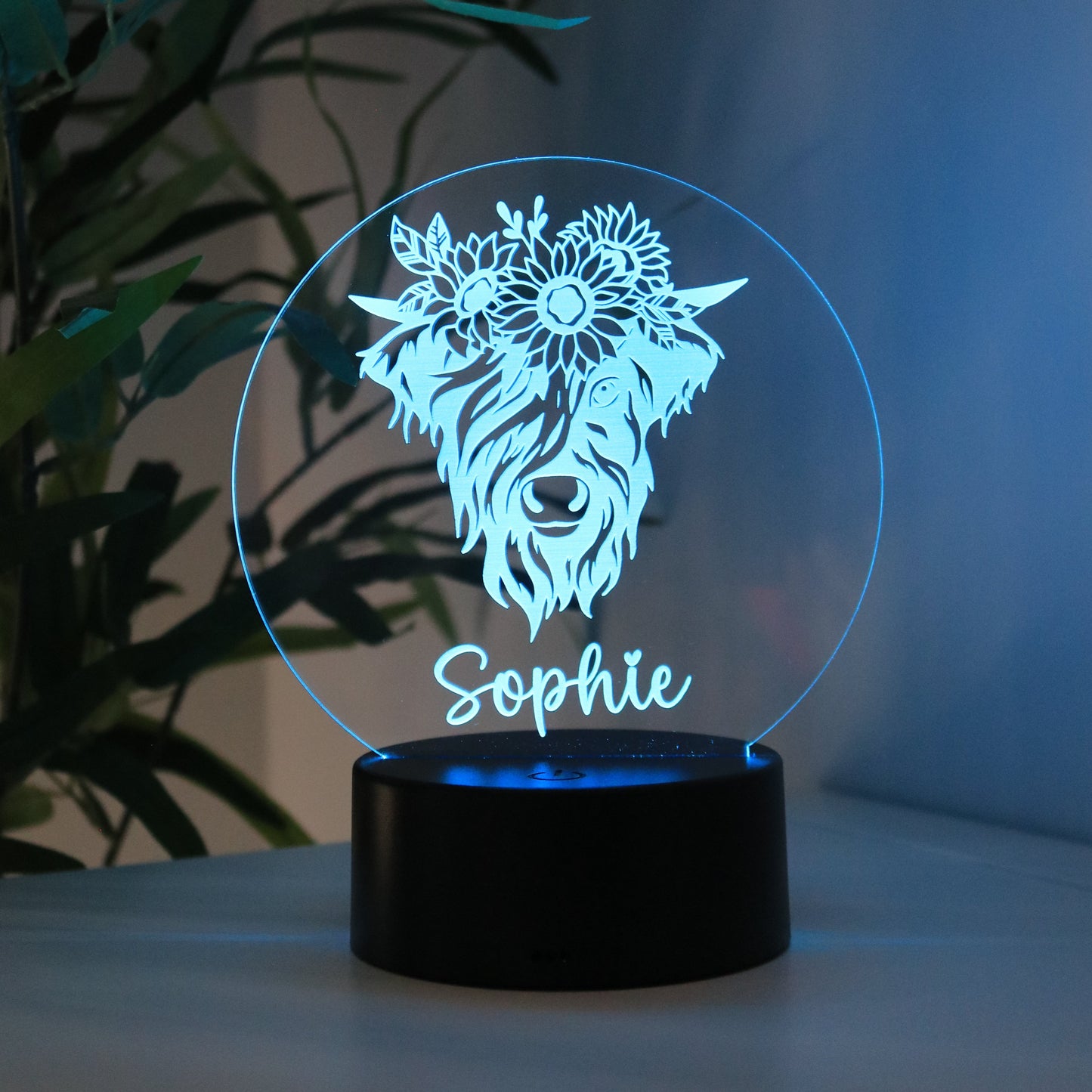 Personalised Night Light - Highland Cow