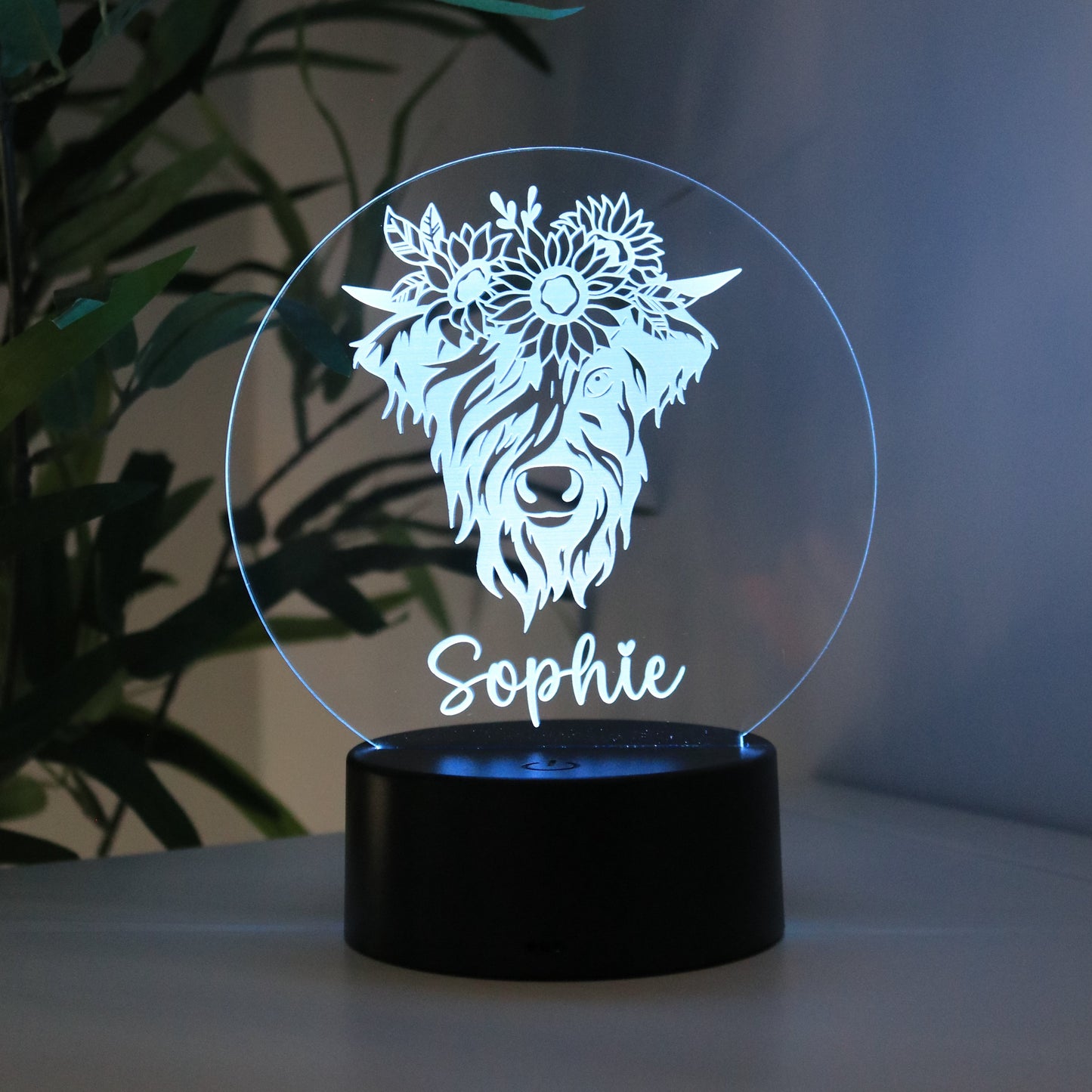 Personalised Night Light - Highland Cow