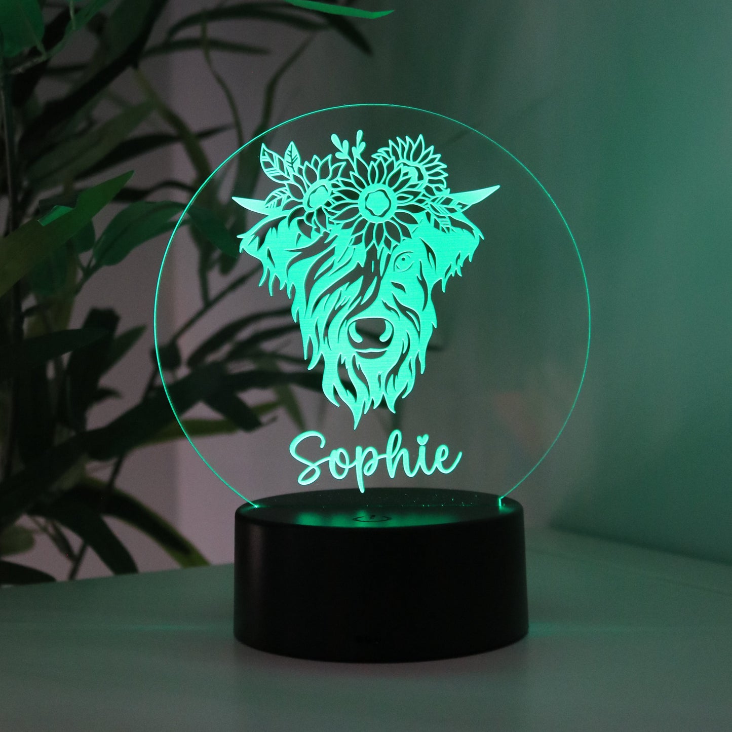 Personalised Night Light - Highland Cow