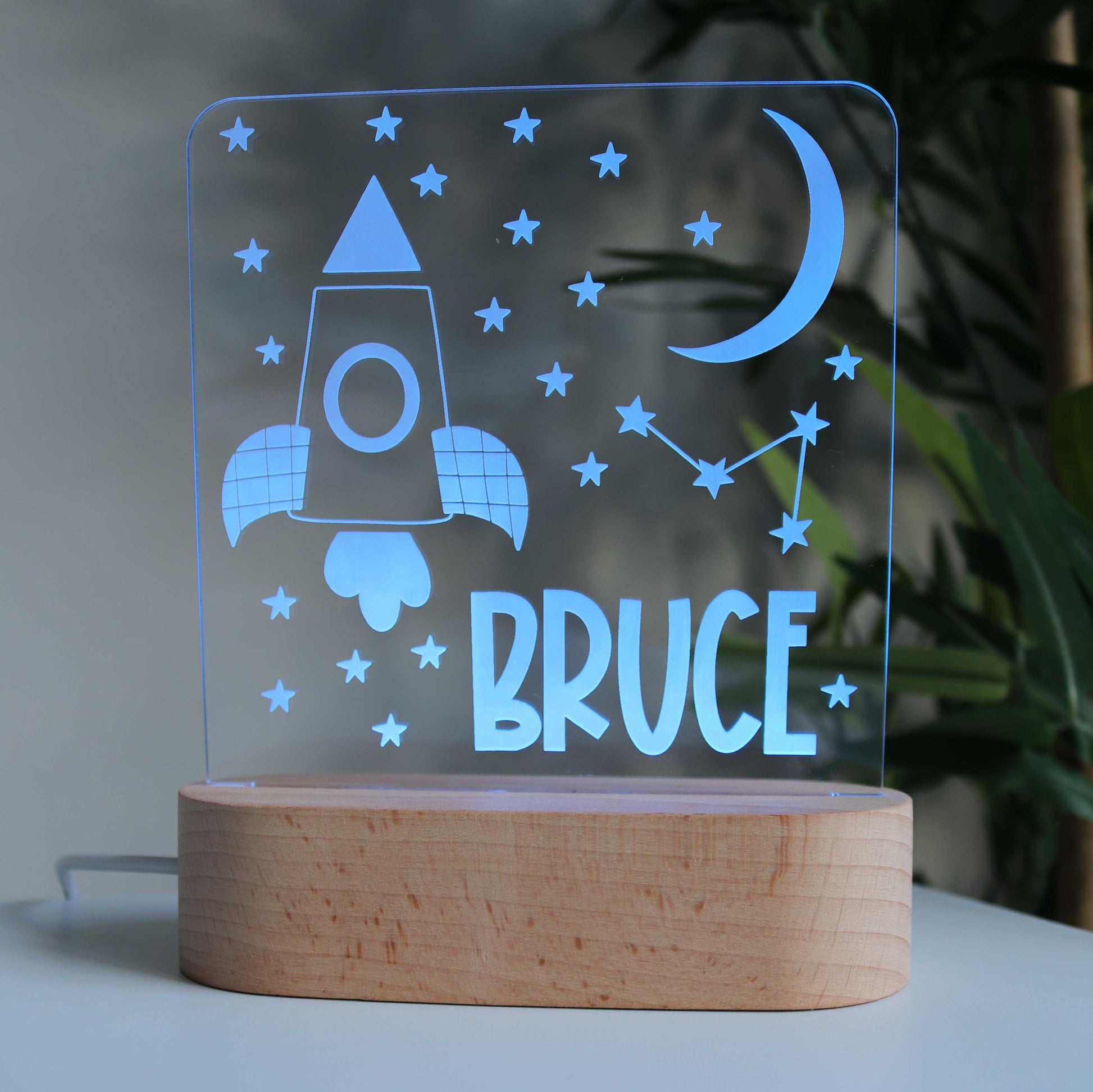 Kids Night Light with Space Design and Personalised 