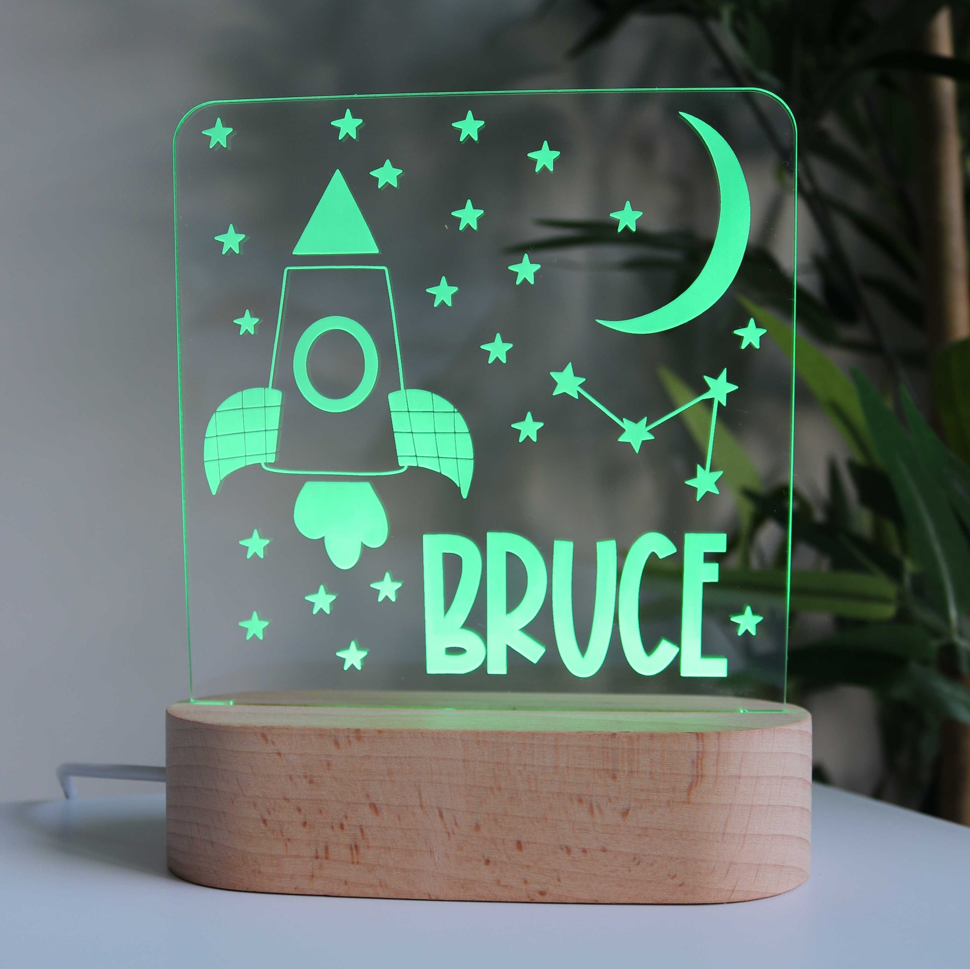 Kids Night Light with Space Design and Personalised 