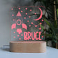 Kids Night Light with Space Design and Personalised 