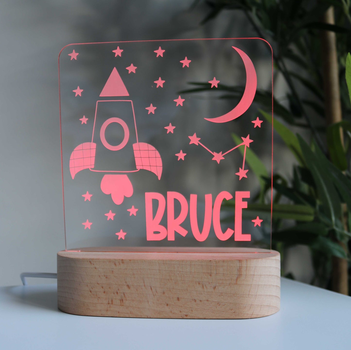 Kids Night Light with Space Design and Personalised 
