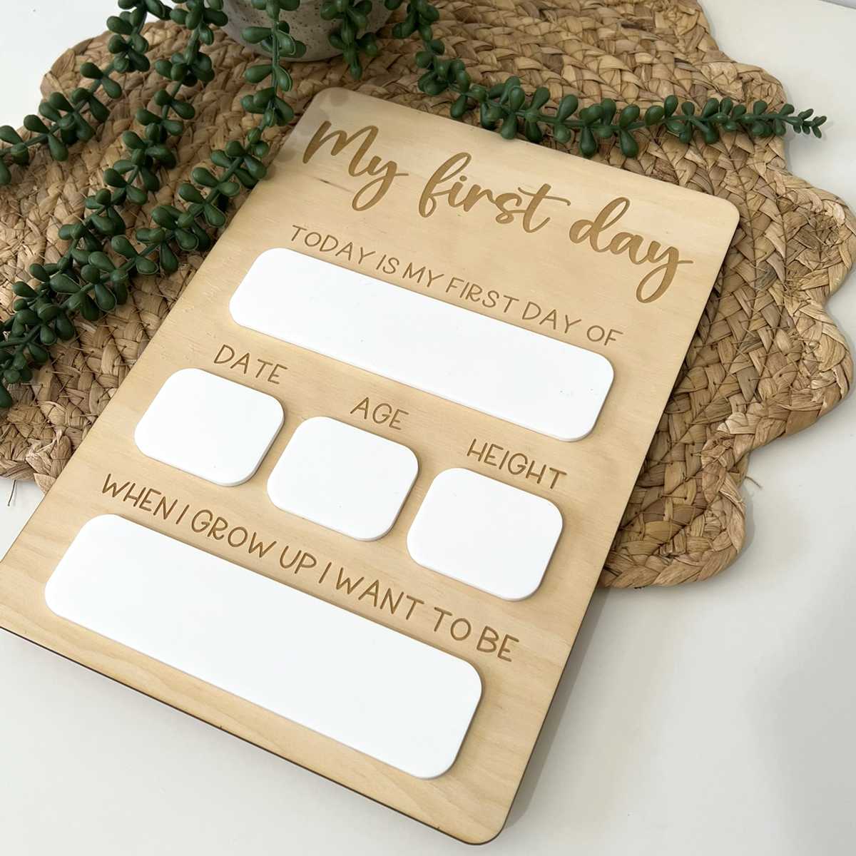 My First & Last Day Board - Double Sided