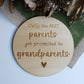 Pregnancy Announcement Plaque - Parents to Grandparents