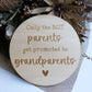 Pregnancy Announcement Plaque - Parents to Grandparents